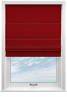 Shima Faux Silk, Wine - Twist&Fit Roman Blind